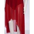 thumbnail image 5 of YiZYiF Girls Solid Color Lyrical Dance Costume Sleeveless Shiny Rhinestone Mesh Modern Dancing Dress Diamond Burgundy 10, 5 of 7
