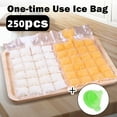 thumbnail image 2 of 250 Counts Disposable Ice Cube Bags with Funnels, Ice Cube Mold Trays, Easy Stackable Release Cooler Bag for Food Drink，Self-Seal Freezing Maker, 2 of 6