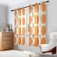 thumbnail image 2 of Yayeee Window Curtains Light Filtering 63"x52" Grommet Panel Pair Home Living Room Decor, Orange Geometric Pattern, 2 of 7
