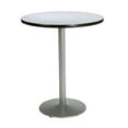 thumbnail image 2 of KFI Studios Mode Round 3' Dining Table Set, Grey Nebula, 4 Espresso Jive Chairs, 2 of 3