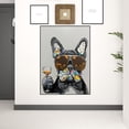 thumbnail image 2 of HomeRoots 529388 Black & White Fabric Dog Wall Decor, 2 of 3