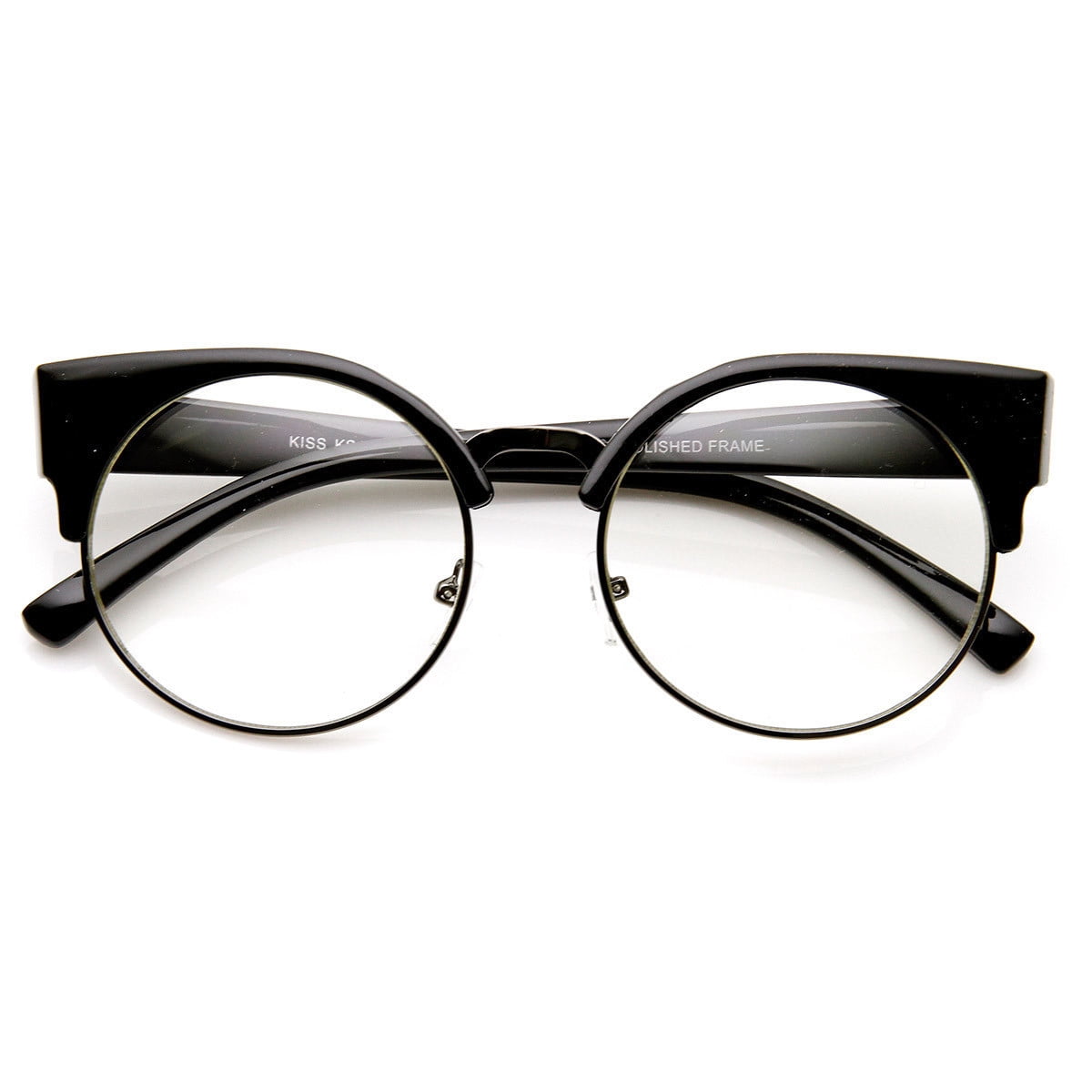 Half outlet round glasses