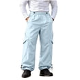 thumbnail image 2 of HOMADLES Mens Relaxed Fit Cargo Pants Stretch Elastic Drawstring Workout Pants Solid Color Athletic Pants Light Blue Size XL, 2 of 9