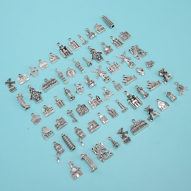 Suministros Para Hacer Joyas, Galvanoplastia Resistente A La Corrosión, 60 Uds., Colgantes Artesanales Antiguos, Accesorios Ligeros Para Pulseras Cergrey DIY Craft Accessories