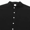 thumbnail image 4 of Afdoent Shirt For Men Male Casual Slim Fit Stand Collar With Chest Pocket For Everyday Wear Vacation Summer Beach Shirts, 4 of 9
