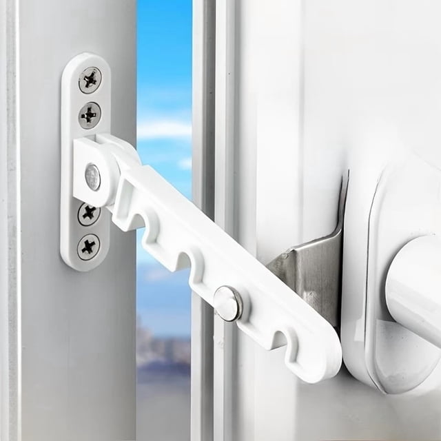 Gancho de viento for límite de puerta y ventana de apertura interior de acero dulce, retenedor limitador de ventilación de ventana, soporte de soporte for viento