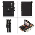 thumbnail image 4 of WE-POLUJ Stylish Men's Oxford Cloth Coin Pocket Wallet with Metal Security Chain and Zippered Pouch for Travel Card Holder Purse, 4 of 20
