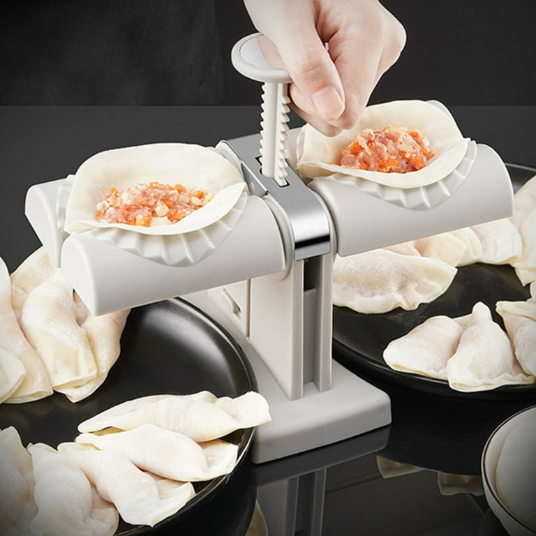 MTFun Household Double Head Automatic Dumpling Maker Mould, Stainless Steel  Dumpling Maker, Safety ABS material, Easy-tool for Dumpling, Kitchen