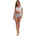 thumbnail image 5 of DARING DIVA Women's Tummy Control Underwear Briefs 4 Packs S Black, Gray, Red, Blue, 5 of 6