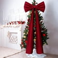thumbnail image 4 of AHeartcove 6FT Christmas Extra Large Velvet Bows Christmas Tree Topper Decor Giant Xmas Tree Toppers Bows for Home Wreath Wall Backdrop Birthday Wedding Party Decorations(Deep Red), 4 of 6