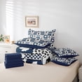 thumbnail image 6 of Homewish Ice Hockey 7-Piece Queen Bedding Set - Sport Gamer Blue White Plaid, 6 of 8