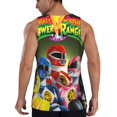 thumbnail image 3 of Power Rangers Men'S Sleeveless Workout Shirts Dry Fit Running Wicking Tank Tops Athletic Gym Summer Tops，S-4xl, 3 of 5