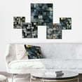 thumbnail image 2 of Designart "Concrete Wall Optical Art" Abstract Wall Art Set Of 5 - Grey Modern For Bedroom Wall Art Set, 2 of 6