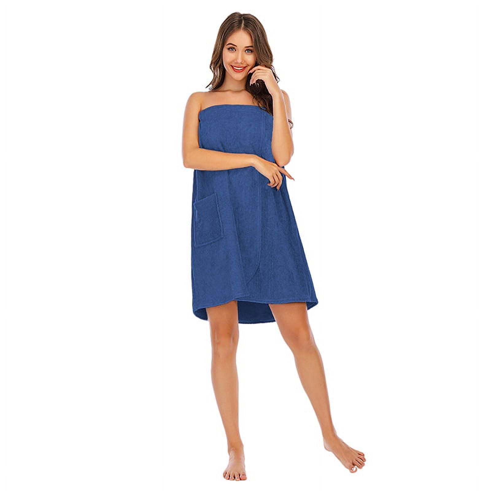 Eternatastic Womens Bath Shower Wrap Body Towel Terry Cloth Spa Bath Towel Wrap with Adjustable Closure