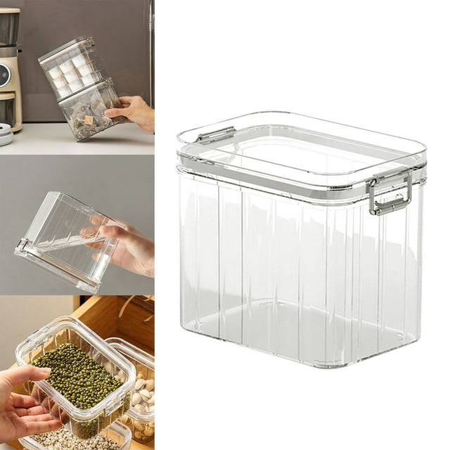 Cqxid Food Storage Cereal Containers Storage Airtight Food Storage Containers Set Plastic Kitchen Pantry Containers With Lids Clear Storage Containers For Cereal Flour Pasta Sugar Snack