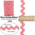 thumbnail image 2 of 12.5 Yards Rick Rack Trim for Sewing 1/2 Inch RIC Rac Ribbon Rickrack Trim Wavy Ribbon Peach Pink Zig Zag S Shaped Lace Ribbon Polyester Woven Fabric for DIY Crafts Clothes Wedding, 2 of 5