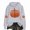 00-Light Gray1088, variant on WOYY Pumpkin Hoodie for Girls Lined Long Sleeve Hooded Sweatshirt, Beige, Size 2-14