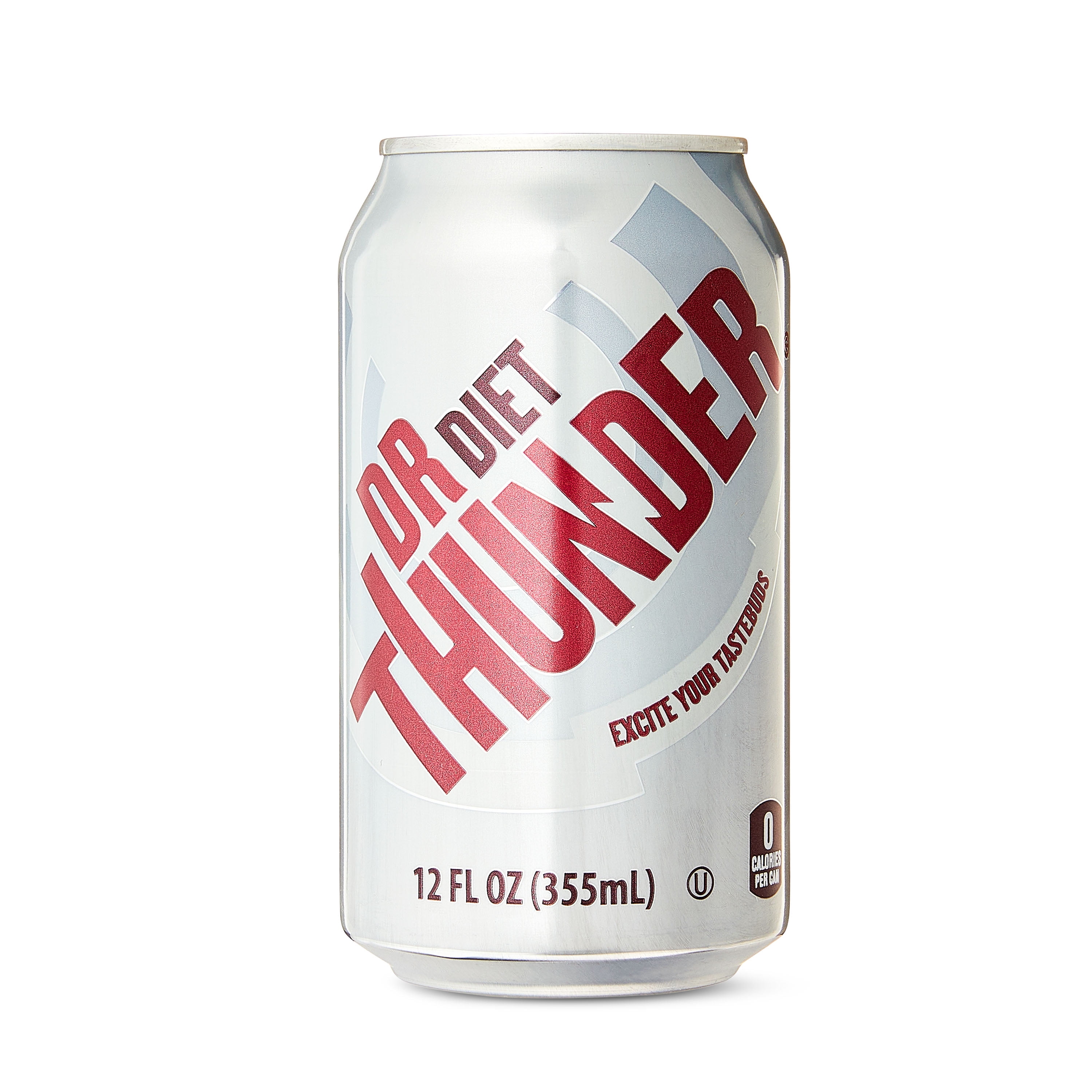 Great Value Dr Thunder Diet Calorie Free Soda Pop, 12 fl oz, 12
