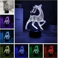 thumbnail image 2 of YSITIANNA 3D Illusion Night Light, Elk LED Desk Lamp & 7 Color Change Decor Nightlight, Bedroom Decorations Bedside Lamp, Birthday Christmas Gifts for Man Teens Boys Girls Kids STNL#2926, 2 of 6
