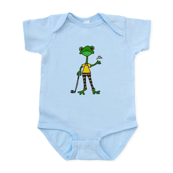 CafePress - Funny Frog Golfer Body Suit - Baby Light Bodysuit, Size Newborn - 24 Months
