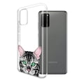 thumbnail image 2 of FINCIBO Soft TPU Clear Case Slim Protective Cover for Samsung Galaxy S20+ Plus 6.7" 2020, Spotted Silver Bengal Kitten Cat, 2 of 4