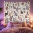 thumbnail image 2 of Cats Scattered Linear with Arrangement Sphynx Bohemian, Nostalgic Vintage for Botanical Art Lovers, Wall Decor, Valentine'S Day Gift, Tapestry Wall Hanging for Dorm and Living Room, 2 of 7