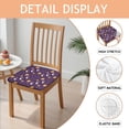 thumbnail image 2 of Purple Sun Moon Cloud Star Pattern Seat Covers for Dining Room Chairs Set Of 4,Stretch Printed Washable Chair Seat Cover with Elastic Ties and Button,Removable Waterproof Couch Cushion Covers, 2 of 6