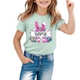 thumbnail image 1 of GDREDA T-Shirts Graphiques de Pâques pour Garçons, Manches Courtes Décontractées et Douces, Chemise Colorée pour Enfants, Vert Clair, 3-4 Ans, 1 of 4