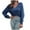 Blue, variant on Lilgiuy Women Cropped Top Casual V-Neck Loose Solid Long Sleeve Navel Tops Women Blouse,Blue,8(L) Winter Fashion 2022