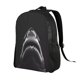 thumbnail image 2 of Disketp Black And White Shark Mochila Unisex de Apertura Lateral Completa, Mochila para Laptop para Escuela, Trabajo y Viajes, 2 of 8