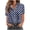 Navy, variant on Women's Casual Short Sleeve Polka Dot Button Down Shirt Loose Fit Blouse with Pocket Comfortable Printed Tops, Pink XXL