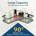 thumbnail image 3 of Dznils Adhesive Corner Shower Caddy 5 Pack, Large Capacity No Drilling Wall-Mounted Bathroom Organizer Basket, Gray, 3 of 12