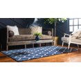 thumbnail image 4 of Unique Loom 3128492 10 x 14 ft. Philadelphia Trellis Rectangular Rug, Navy Blue, 4 of 10