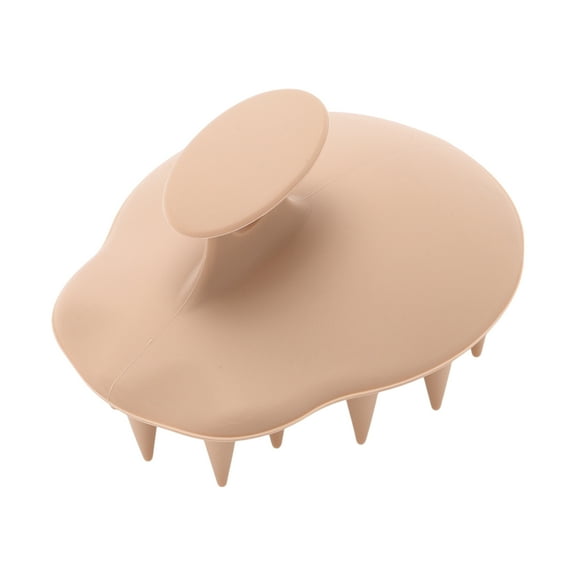 Unique Bargains 1 Pc Gourds Shape Hair Shampoo Brush for Head Massage 3.74"x3.15"x2.32" Skin Color