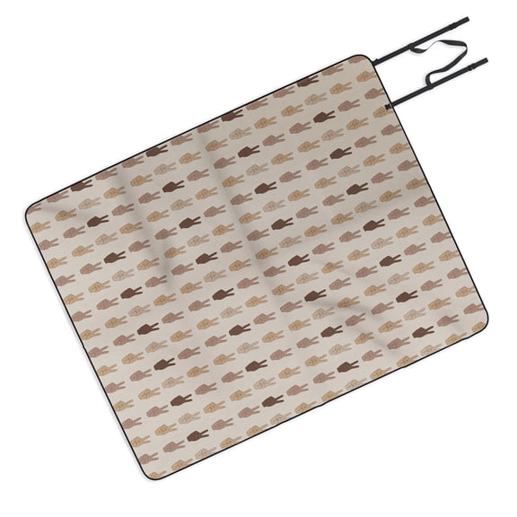 Society6 Iveta Abolina Peace Hands Tan Picnic Blanket