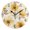 Black, variant on Round Art Wall Clock Vintage Oil Painting Texture Decorative Clock Black Pointer, Multi-Purpose Desktop & Hanging Creative Decor Clock for Home Living Room Yellow Flower