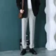 thumbnail image 3 of Pantalones de trabajo de sastrería social para hombres, pantalones de traje de oficina de negocios para hombre negros, pantalones ajustados rectos con tres botones, moda masculina china, 3 of 5