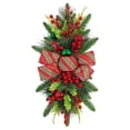 thumbnail image 1 of Decoración navideña, corona de escalera, coronas navideñas brillantes de invierno, botín para decoración del hogar, 1 of 7