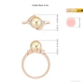 thumbnail image 5 of Angara Classic Golden South Sea Cultured Pearl Bypass Ring in 14K Rose Gold for Women | June Birthstone Jewelry for Her, 5 of 8