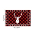 thumbnail image 3 of PRETXORVE Christmas Decorations, Christmas Decor, Christmas Plaid Series Crystal Velvet Material Antler Christmas Floor Mat Bathroom Bathroom Not Slide Mat Christmas Decoration Christmas Gift, 3 of 6