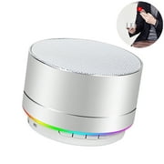 Portable Wireless Bluetooth Speaker with Built-in-Mic,Handsfree Call,TF Card,HD Sound and Bass for iPhone Ipad Android Smartphone and More Sliver
