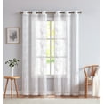 thumbnail image 4 of Set of Two 84"  White Boho Embroidered Window Panels, 4 of 5