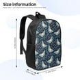 thumbnail image 2 of Uemuo Glowing Butterfly Printed Durable 17-inch Student Backpack - Lightweight, Waterproof, Adjustable Straps, Ideal for School, Work, Travel, 2 of 5