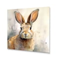 thumbnail image 2 of Designart "Endearing Rabbit II" Animals Metal Wall Decor, 2 of 5