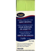 Wrights 7/8"x3 Yd Lime Green Double Fold Bias Tape Quilt Binding