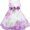 Purple Flower, variant on Sunny Fashion Girls' Sleeveless Floral Rosette Waist Tiered Organza Purple Dress