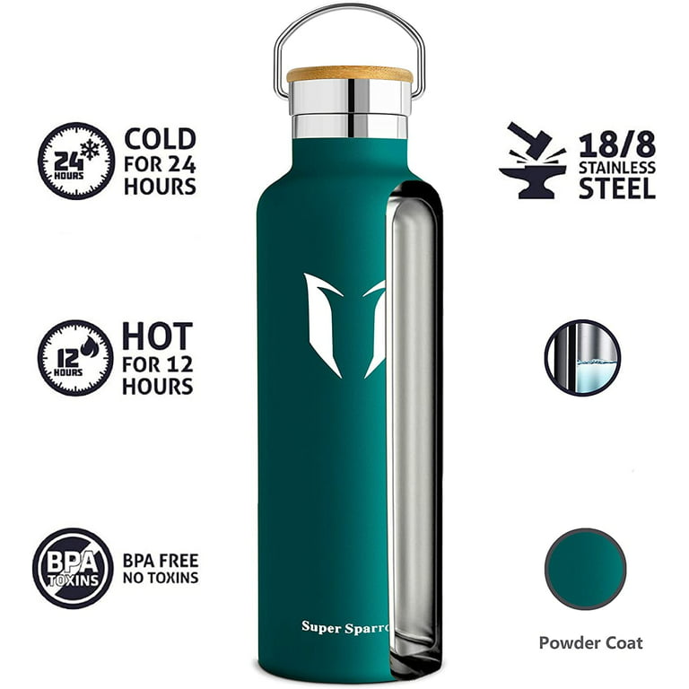 1000ML To-Go Stainless Steel Water Bottle, Dark Green 