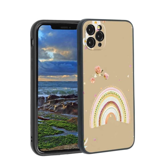 Boho-rainbow-10 Phone Case, Degined for iPhone 11 Pro Case Men Women, Flexible Silicone Shockproof Case for iPhone 11 Pro