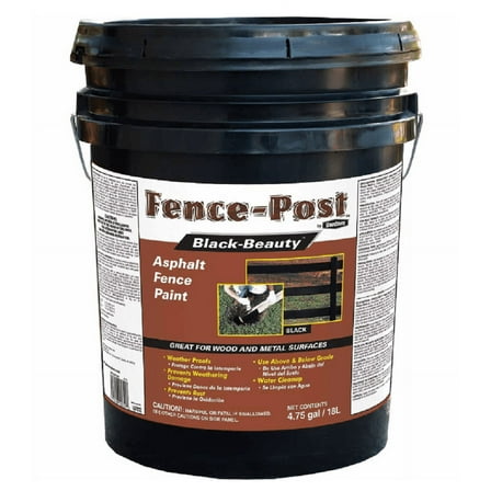 Gardner-Gibson 9005-GA Weatherproof Finish Black Beauty Asphalt Fence Paint, 4.75 gal.