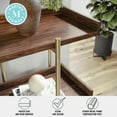thumbnail image 5 of Martha Stewart Emmett 3 Shelf 35"H Storage Display Unit Bookcase with Polished Brass Metal Frame in Walnut Wood Grain Finish, 5 of 14